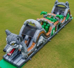 T7-4073 Wolf Theme Inflatable Obstacle C...