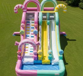 T8-5472 Candy Theme Inflatable Water Sli...