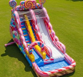 T8-5475 Candy Theme Inflatable Water Sli...