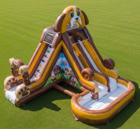 T8-5535 Dog Theme Inflatable Water Slide