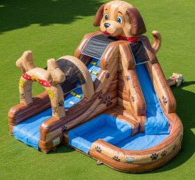 T8-5537 Dog Theme Inflatable Water Slide