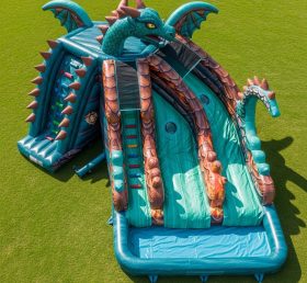 T8-5552 Dragon Theme Inflatable Water Sl...