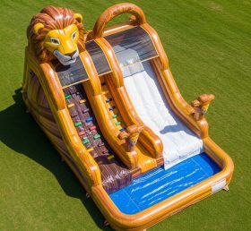 T8-5665 Lion Theme Inflatable Water Slid...