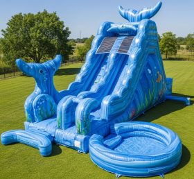 T8-5703 Ocean Theme Inflatable Water Sli...