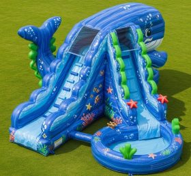 T8-5707 Ocean Theme Inflatable Water Sli...