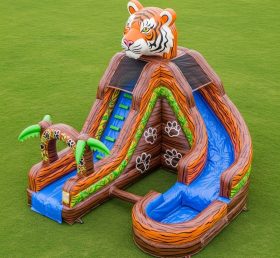 T8-5832 Tiger Theme Inflatable Water Sli...
