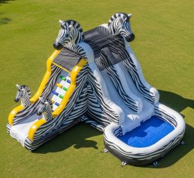T8-5899 Zebra Theme Inflatable Water Sli...