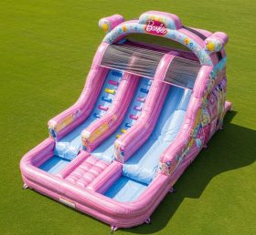 T8-7133 Barbie Theme Inflatable Water Sl...