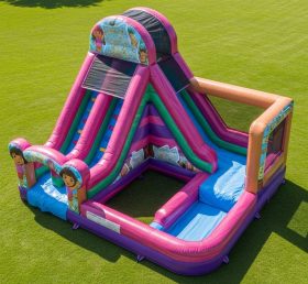 T8-7219 Dora Theme Inflatable Water Slid...