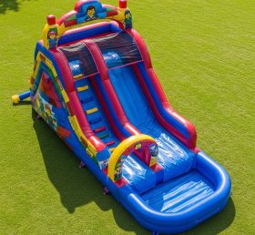 T8-7289 Lego Theme Inflatable Water Slid...