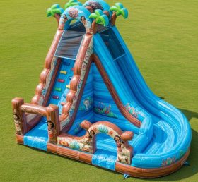 T8-7342 Moana Theme Inflatable Water Sli...