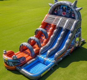 T8-7356 Naruto Theme Inflatable Water Sl...