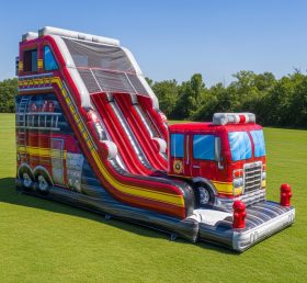 T8-9018 Firetruck Inflatable Slide