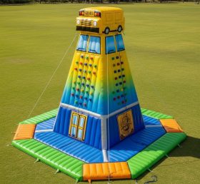 T11-4514 Bus Theme Inflatable Climbing W...