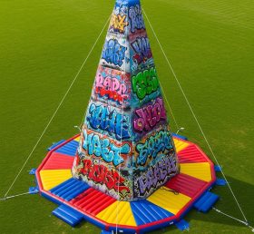 T11-4607 Graffiti Theme Inflatable Climb...