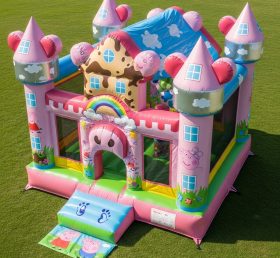 T5-2111 Peppa Pig Theme Inflatable Castl...