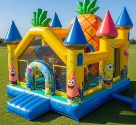 T5-2154 Spongebob Theme Inflatable Castl...