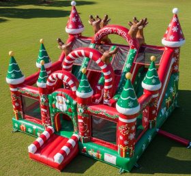 T5-2855 Christmas Theme Inflatable Castl...