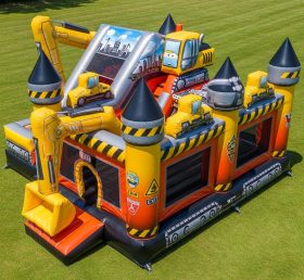 T5-2924 Excavator Theme Inflatable Castl...