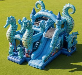 T5-3059 Seahorse Theme Inflatable Castle...